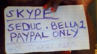 Kenyan shows boobs on webcam with skype acc