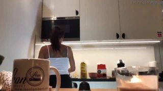 Perfect pokies on the kitchen cam, braless sylvia and her amazing nipples