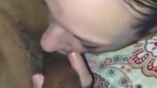 She swallowed every last drop from that big black cock