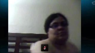 Chubby boob flash on skype