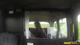 Fake taxi brunette likes to workout on cock