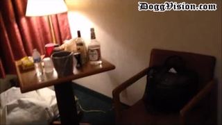 Busted baby-daddy shows up at hotel - dv